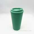 Double wall PP travel mug 16oz 500ml plastic cups reusable coffee cup with lids